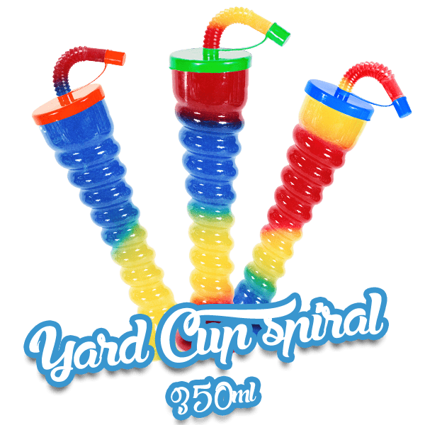 Yard Cups for granita FLAT COVER - Spiral 350ml / 190 pcs - IceCup