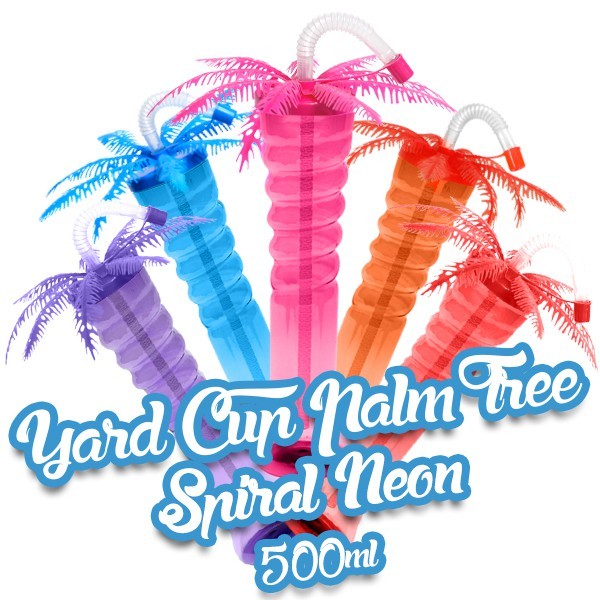 Yard Cups Palm NEON - Half Spiral 500ml / 140 pcs